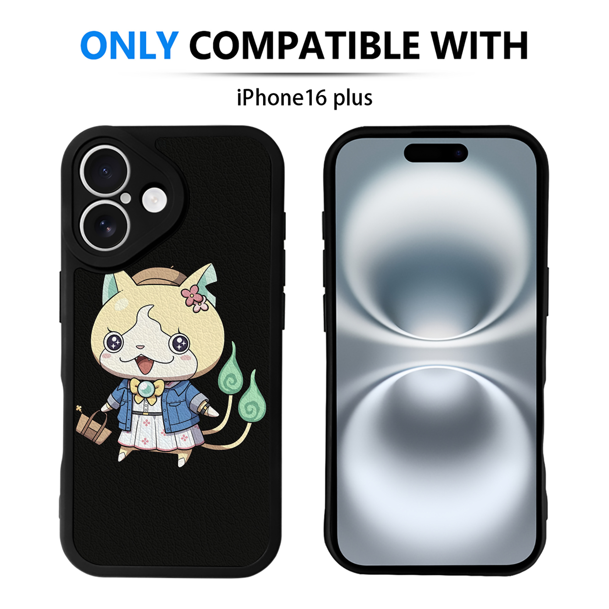 （画像用） 妖怪ウォッチ Yo-kai Watch 【iPhone 16シリーズ対応】シリコンスマホケース（レザー調） 材質：シリコン